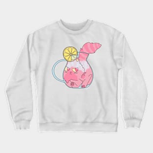 Pink Lemonade Cat Crewneck Sweatshirt